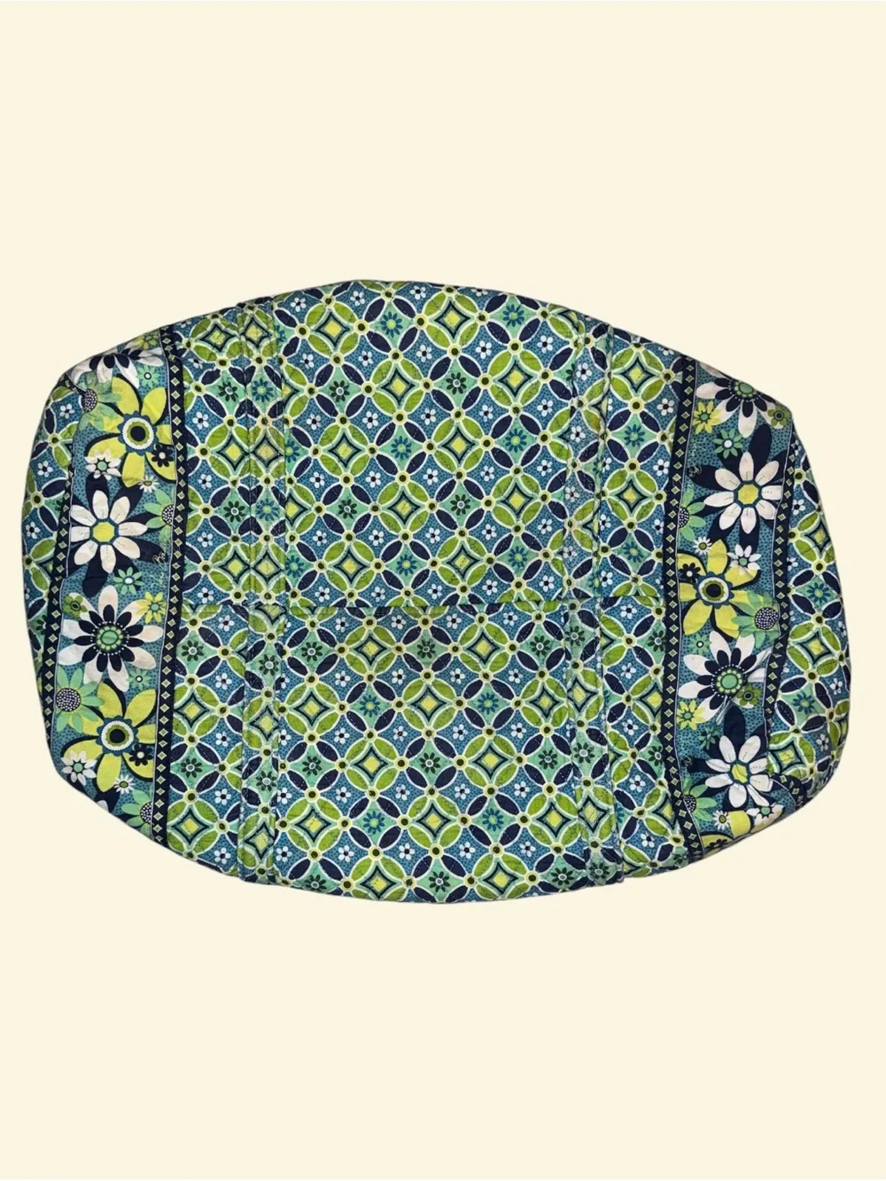Vera Bradley Tote Duffle Bag Turquoise Blue Lime Green